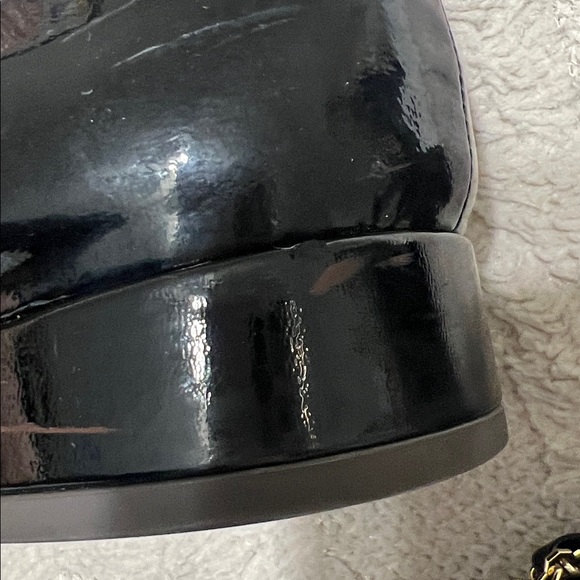 Louise et Cie Black Leather Chain Loafers Size 10 EUC - Picture 13 of 14